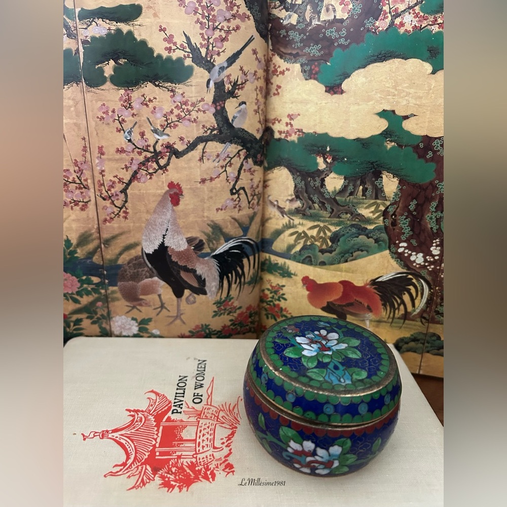 Enchanting Vintage  Cloisonné Trinket Box | Chinoiserie